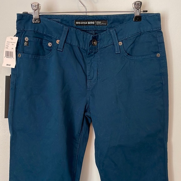 Teal Big Star ALEX Mid Rise Skinny Pants 28 - Picture 3 of 6